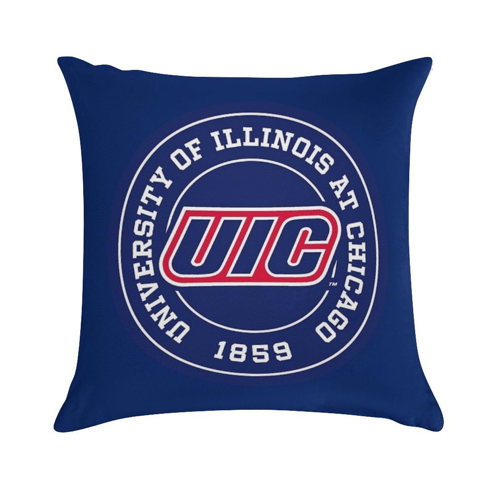 University of Illinois at Chicago - UIC Soft Bedroom Essential Throw Pillow