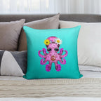 Cute Pink Baby Octopus Hippie Soft Multiple Sizes Throw Pillow