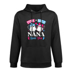 Pink Or Blue Nana Loves You Gender Reveal Halloween Cotton-Polyester Blend Hoodie