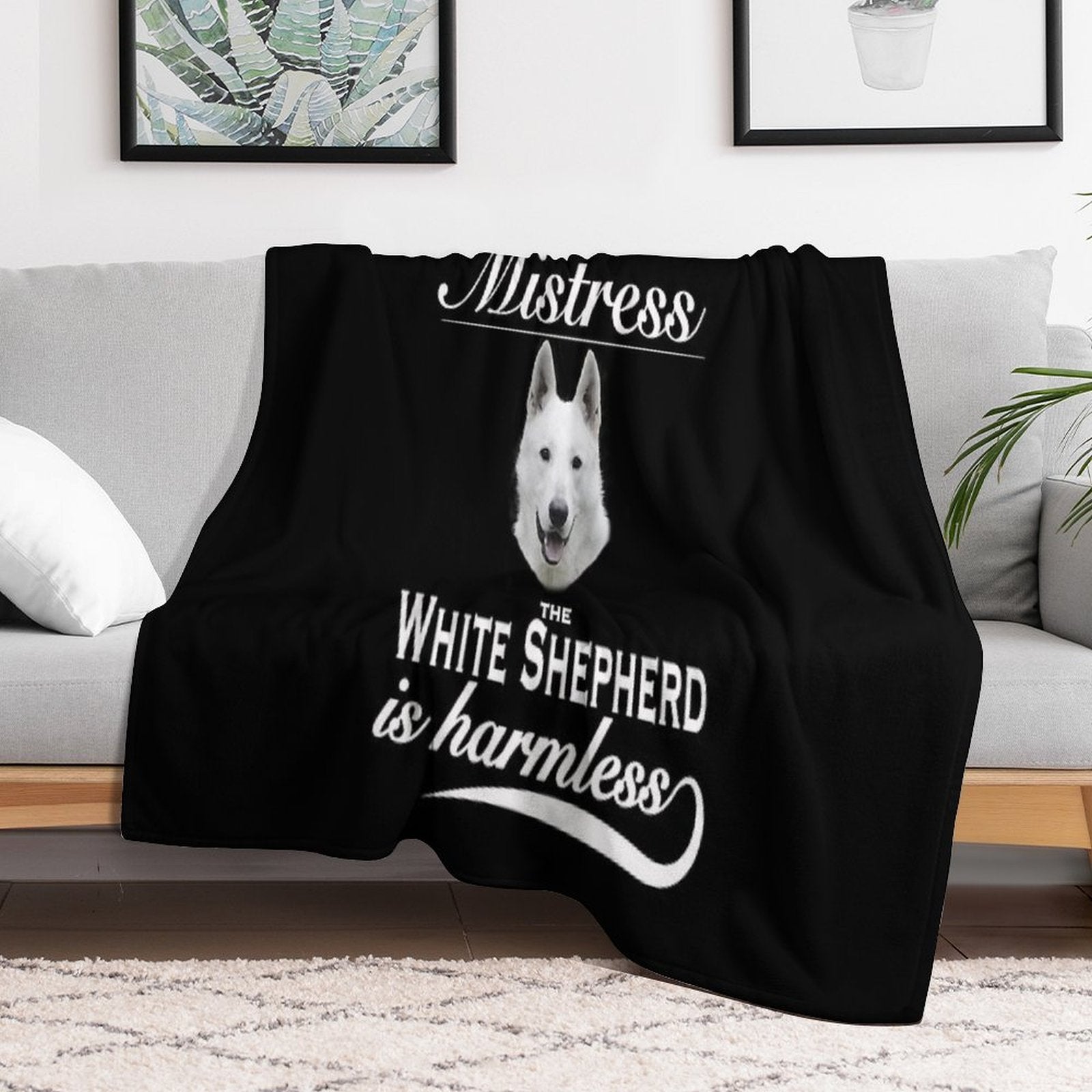 White German Shepherd Tshirt White German Shepherd Dog Shirt Tee Eco-conscious Throw Blanket