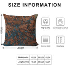 Brown Blue Copper Rust Soft Skin-Friendly Throw Pillow