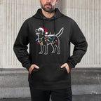 Funny Santa Labrador Retriever Christmas Lights Dog Lover for Men Women Pilling-Resistant Hoodie