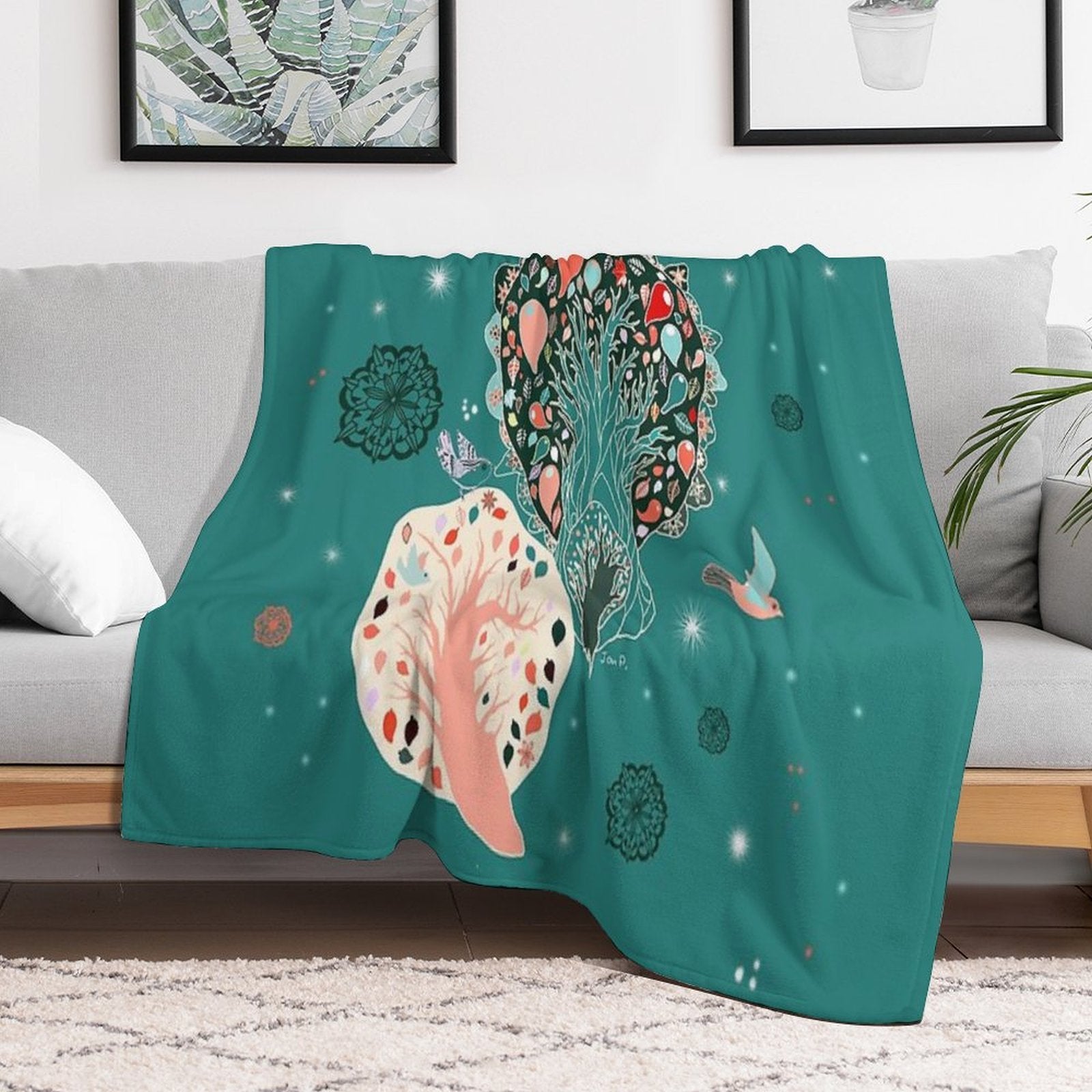 Lovely Forest Gift-ready Throw Blanket