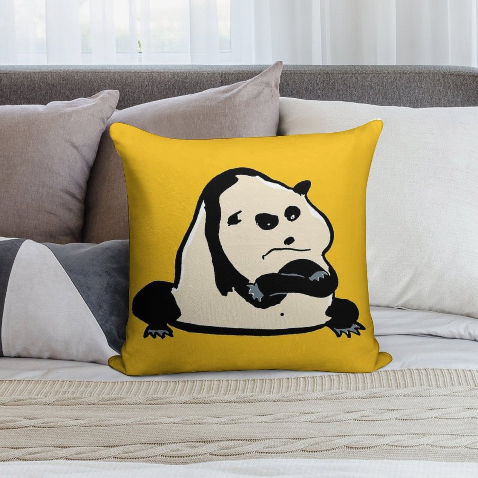 Panda Bear Soft Ultra-Soft Texture Throw Pillow
