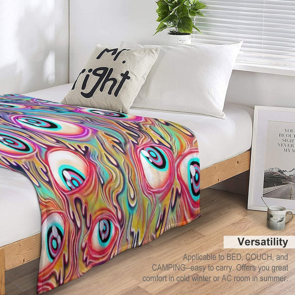 Eyeball Pattern Versatility Throw Blanket