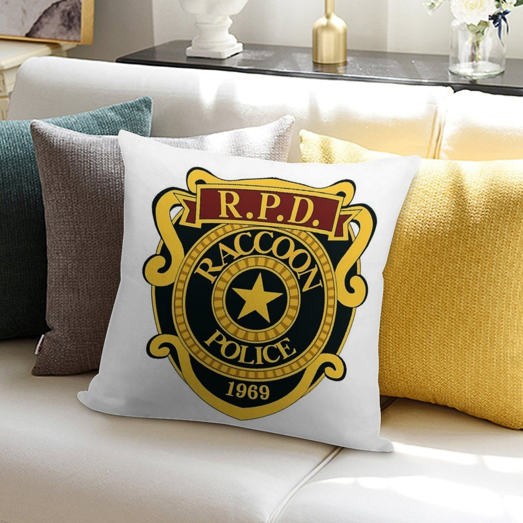 Resident Evil RPD Remake Logo Soft Home Decor Throw Pillow