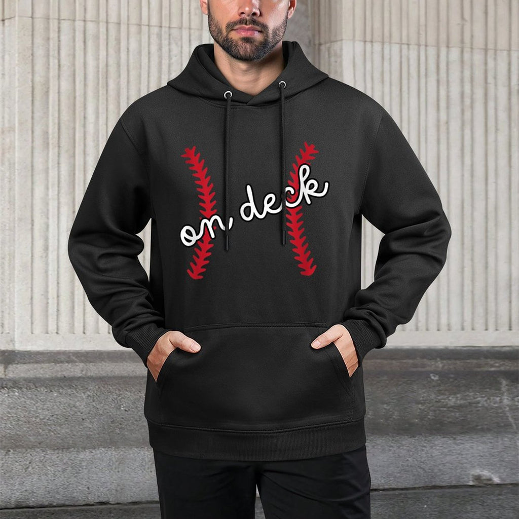 Baseball Mom Pregnancy Announcement Baby Belly Reveal Unisex Design Hoodie