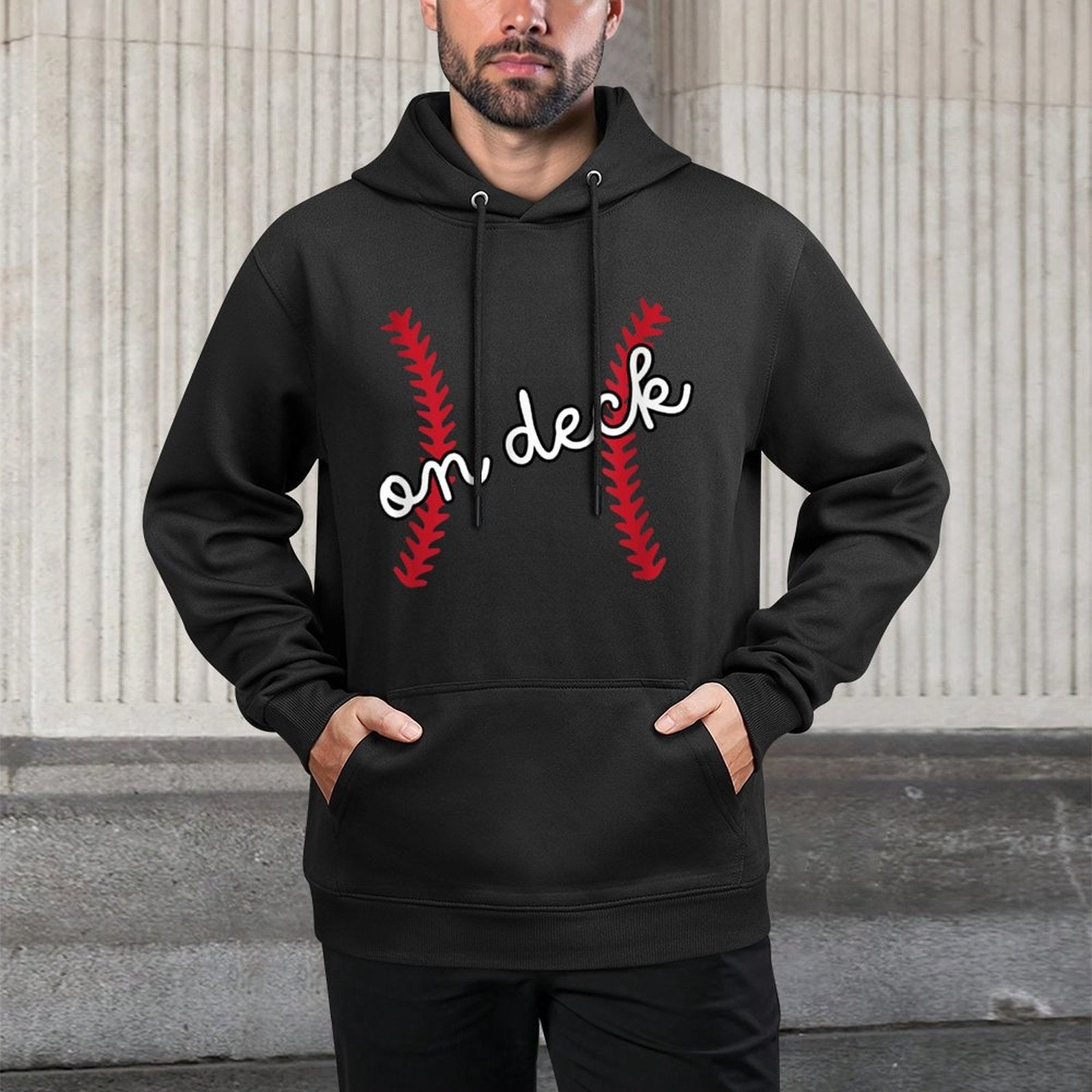 Baseball Mom Pregnancy Announcement Baby Belly Reveal Unisex Design Hoodie
