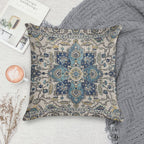 Persian Vintage Gray Blue Soft Easy Maintenance Throw Pillow