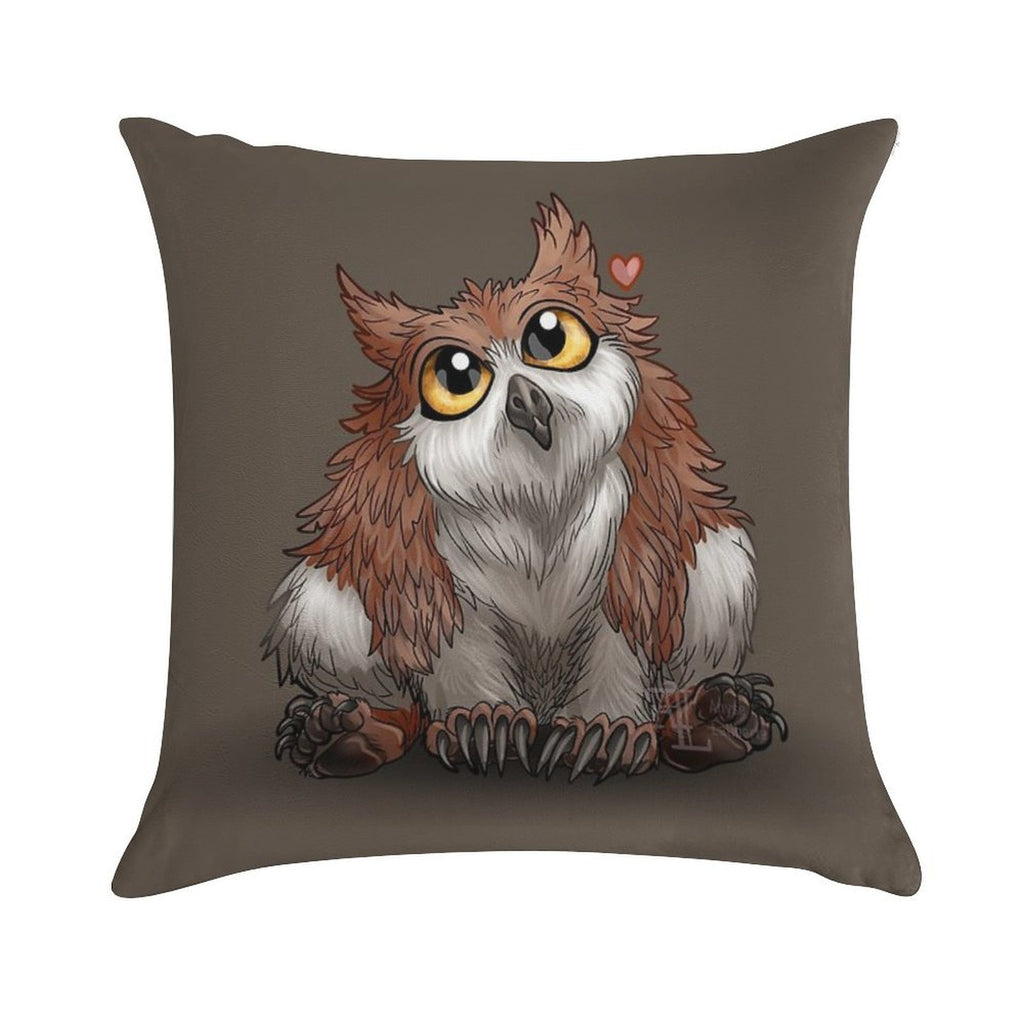 Adorable Owlbear Cub Soft Bedroom Essential Throw Pillow