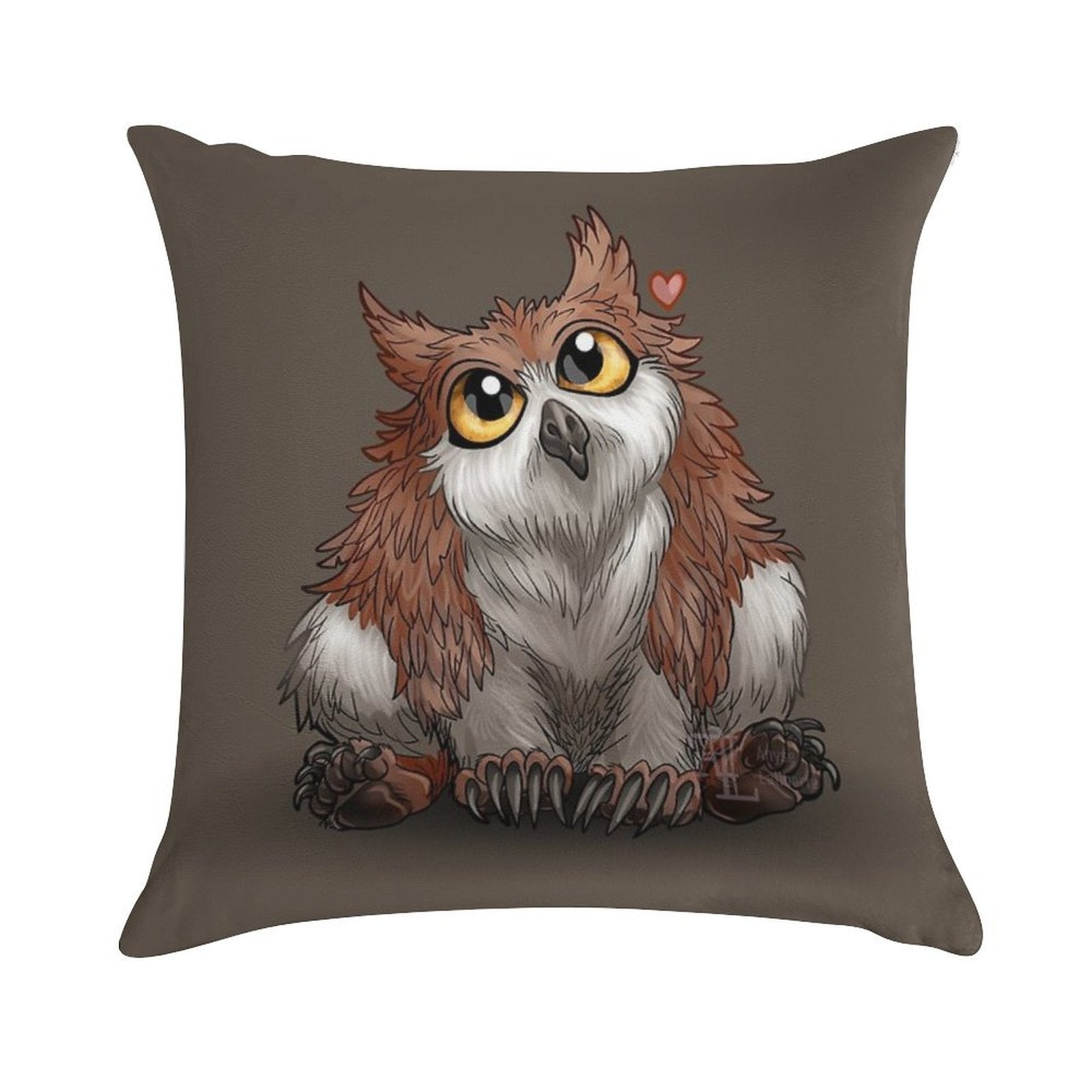 Adorable Owlbear Cub Soft Bedroom Essential Throw Pillow