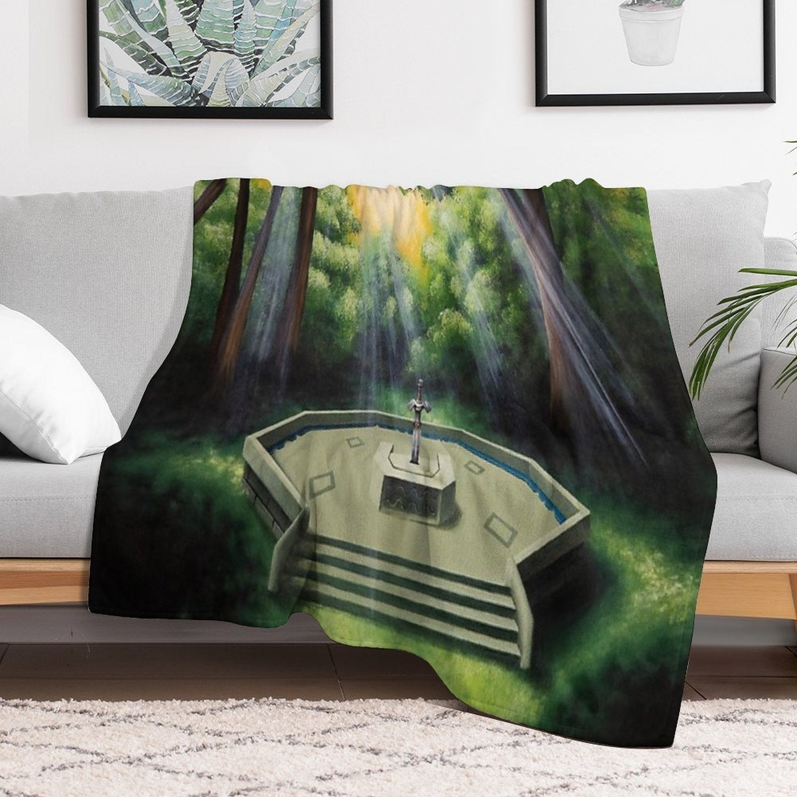 Pedestal of Time Shrink-resistant Throw Blanket