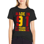 30th Birthday Spanish Gifts Men Women 30 Year Old 1991  Ribbed Collar T-Shirt