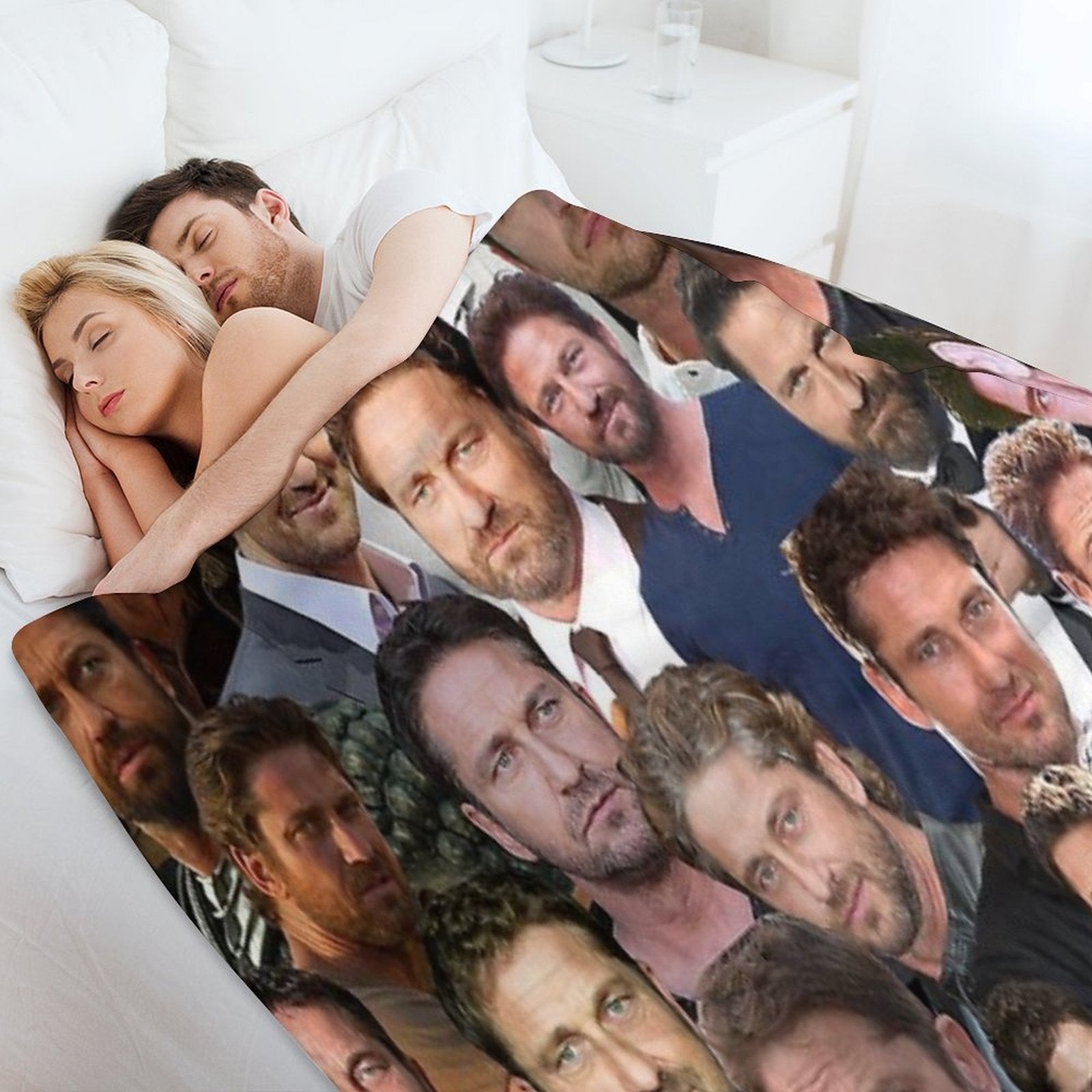 Gerard Butler Photo Collage Gift-ready Throw Blanket