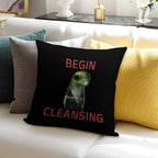 Stellaris Begin Cleansing Priki-ti-ki Gecko Meme Soft Durable Construction Throw Pillow