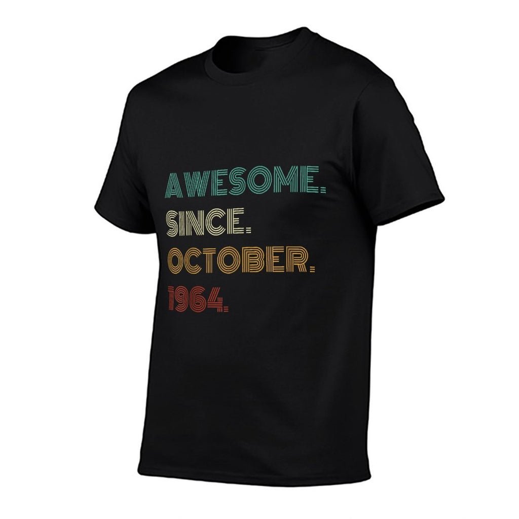 60 Years Old Awesome Since October 1964 60th Birthday  Oversized Silhouette T-Shirt