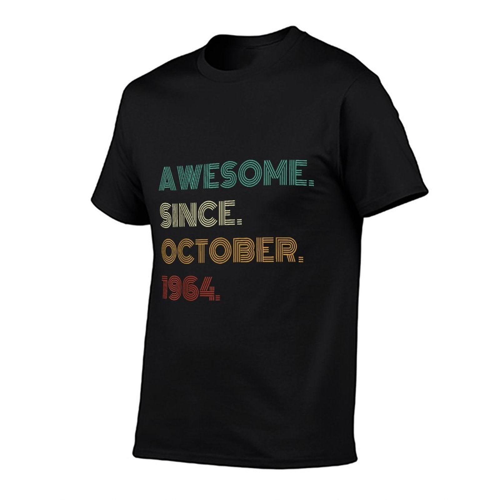 60 Years Old Awesome Since October 1964 60th Birthday  Oversized Silhouette T-Shirt