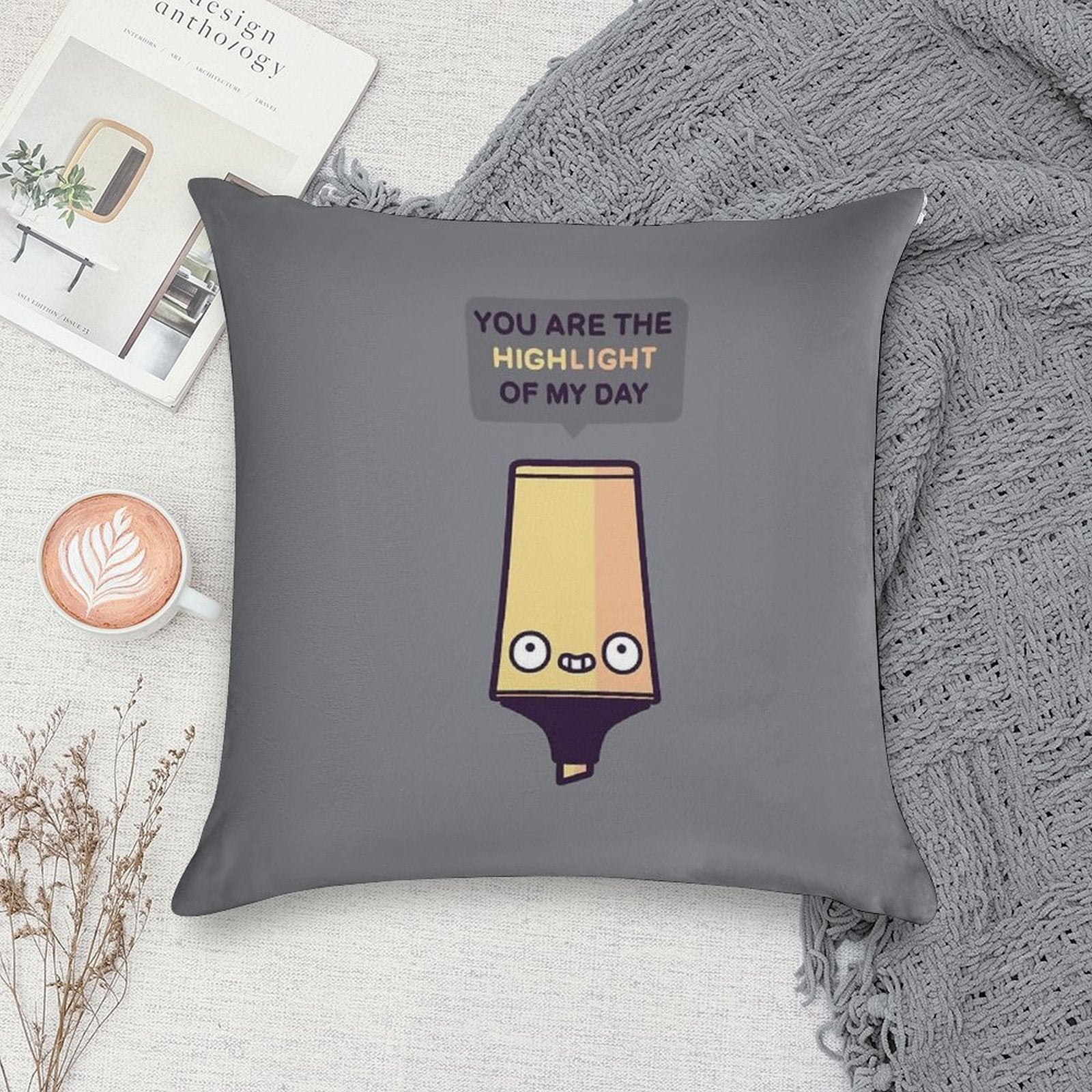 Highlight Soft Reinforced Edging Throw Pillow