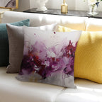 Magenta Abstract Art Canvas Print Soft Warmth Comfort Throw Pillow
