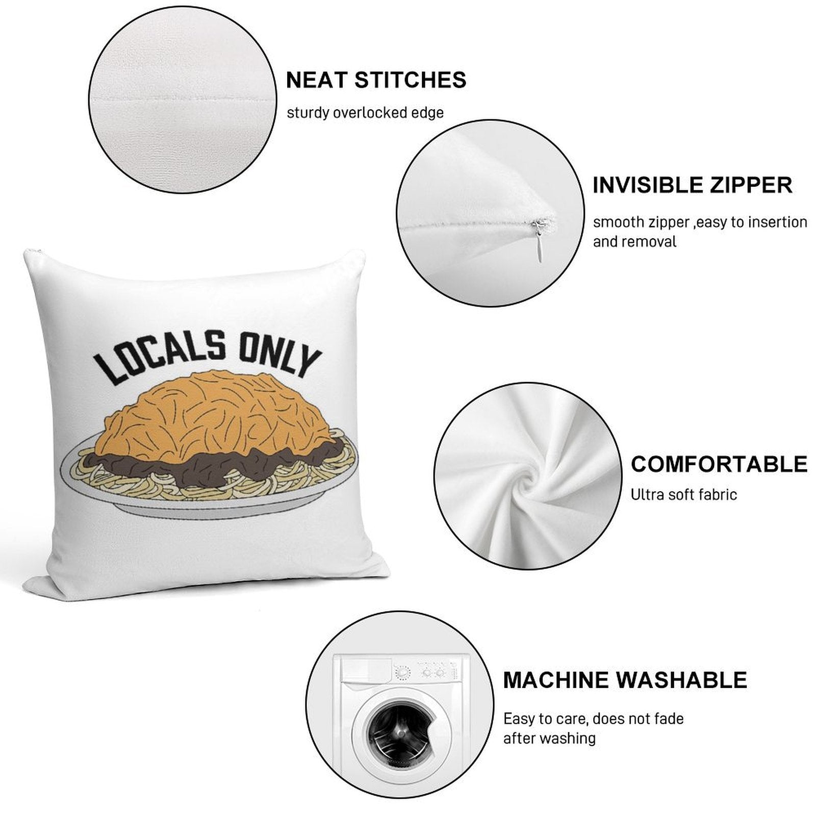 Skyline Chili Soft Washable Throw Pillow