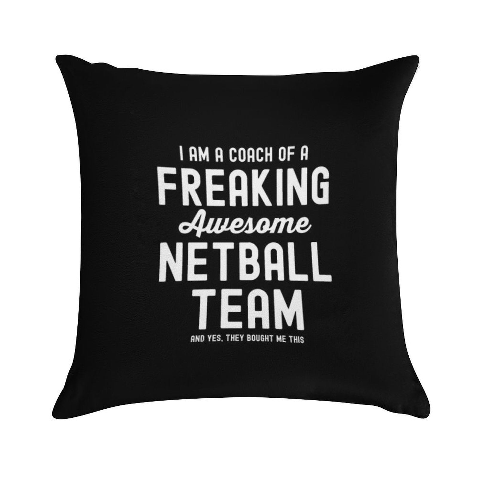 Netball Coach Trainer Gift Soft Short Plush Fabric Throw Pillow