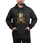 Frog Gamer Gaming Game Funny Graphic Cotton-Polyester Blend Hoodie