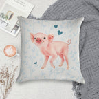 Cute Piglet by Maria Tiqwah Soft Decorative Cover Throw Pillow