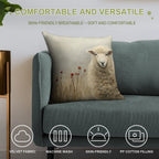 Bonny The Sheep Soft Skin-Friendly Throw Pillow