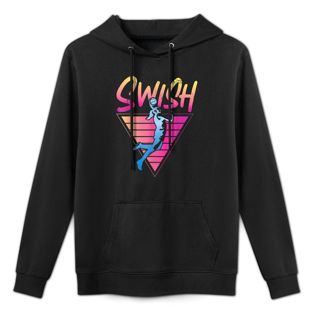 Basketball Bball Retro 90s 80s Swish Moisture-Wicking Hoodie
