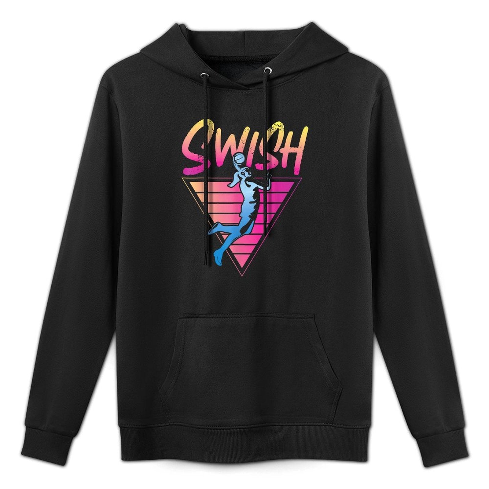 Basketball Bball Retro 90s 80s Swish Moisture-Wicking Hoodie