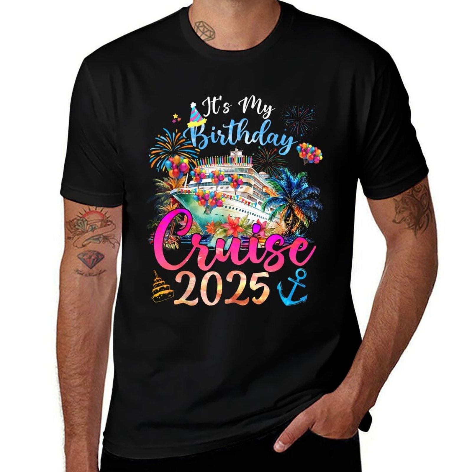 My Birthday Cruise 2025 Party Cruise Birthday Vacation  Breathable T-Shirt