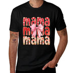 Mama Strawberry Coquette Bow Mother Day  Wrinkle-resistant T-Shirt