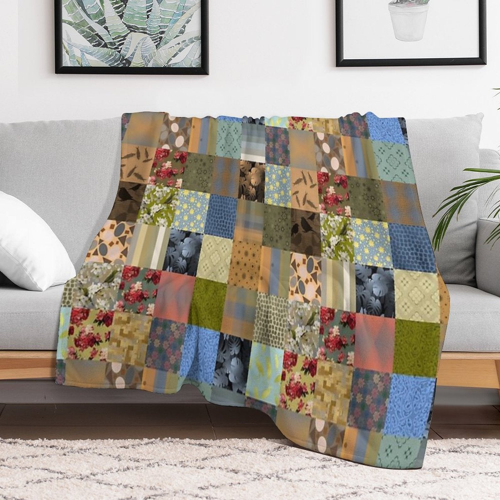 Artticarlo Designs Quilt 1 Repeat 5748 Versatility Throw Blanket