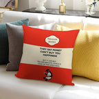 Tea And Biscuits Parody Penguin Book Cover Soft Bedroom Essential Throw Pillow
