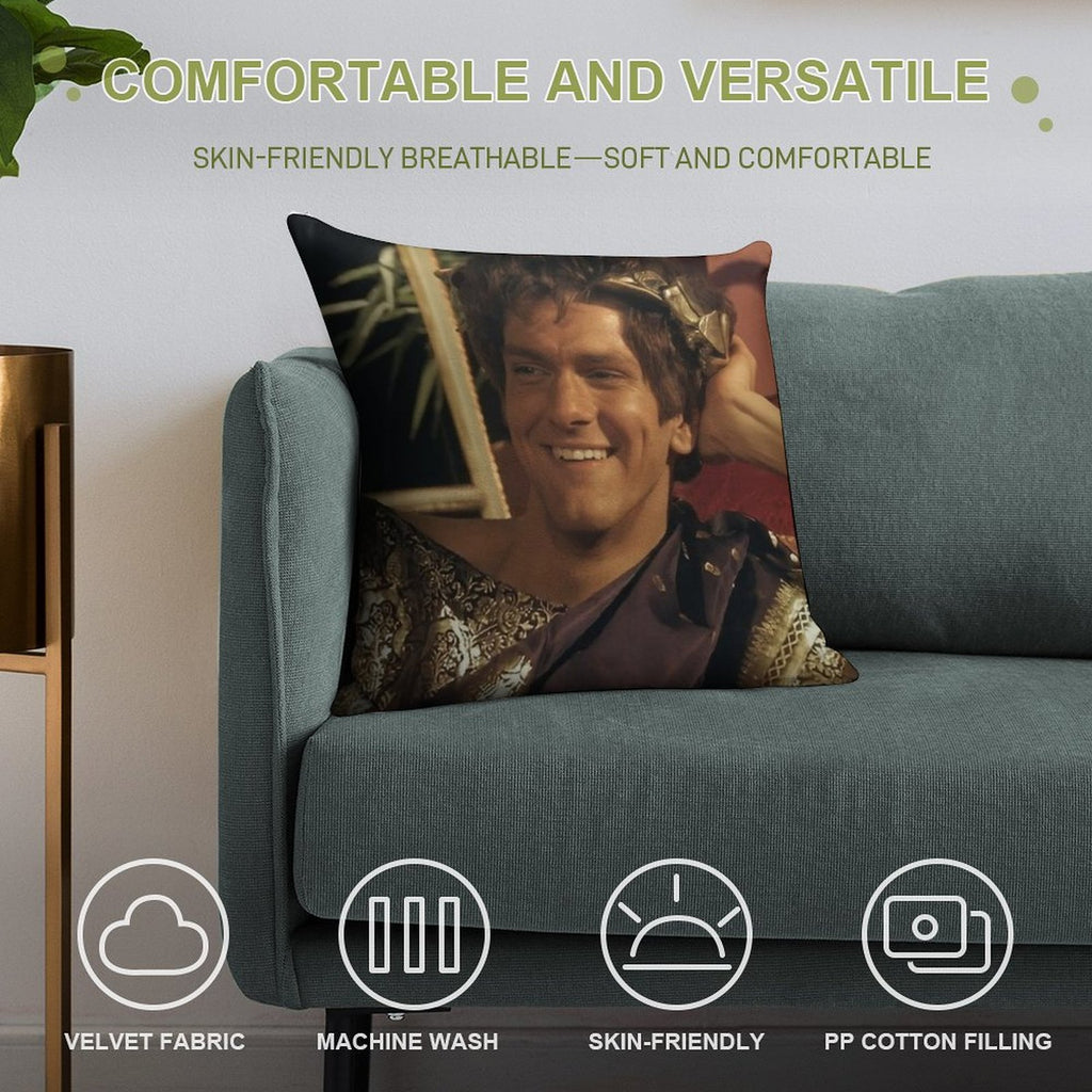 Mathew Baynton Ghostsbbc Horrible Histories Soft Short Plush Fabric Throw Pillow