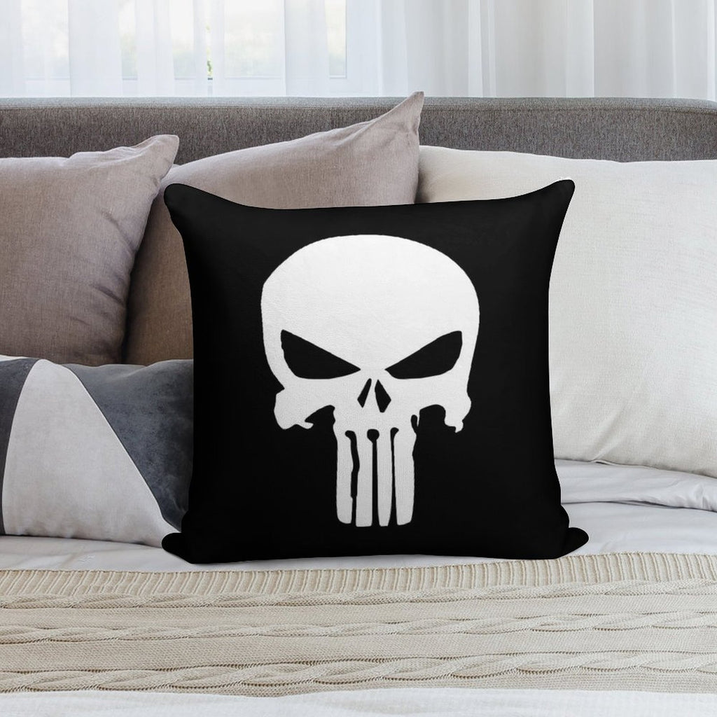 Punisher Skull Inspired Soft Reinforced Edging Throw Pillow