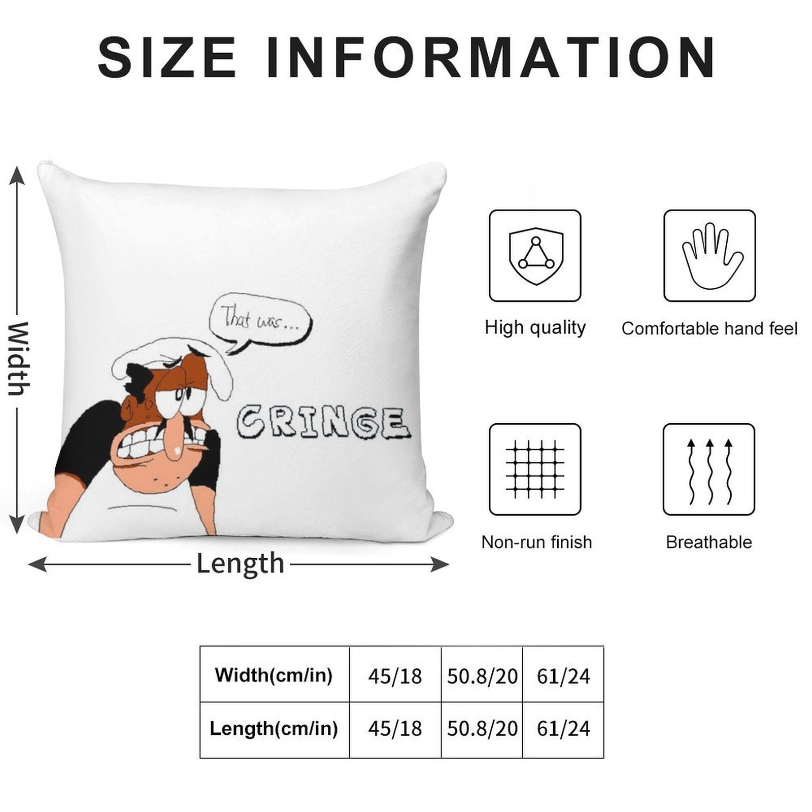 That Was Cringe  Pizza Tower Soft Home Decor Throw Pillow