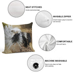 Courtship Dance of The Male Asian Houbara Bustard Soft Multiple Sizes Throw Pillow