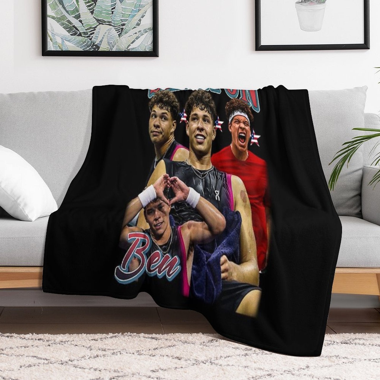 Champions Ben Shelton Vintage Bootleg Comfort Throw Blanket