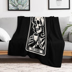 The Coffee Tarot Skul Sustainable Throw Blanket