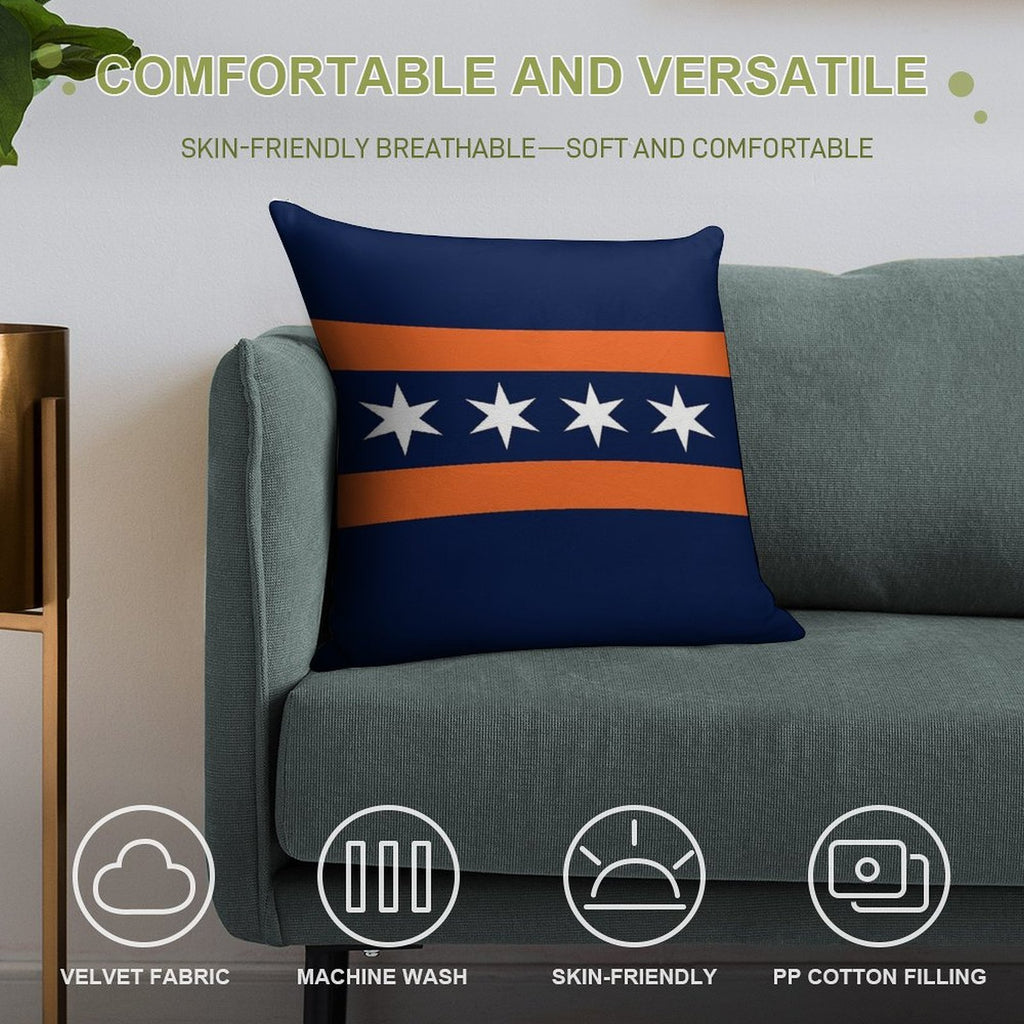 Chicago Football Soft Warmth Comfort Throw Pillow