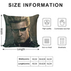 Emo Sunglass Wearing Zombie Man Red Eyed Rizzler Romantic Albert Wesker  RE5 Resident Evil 5 Soft Skin-Friendly Throw Pillow