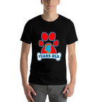 4 Year Old 4th Birthday Paw Themed Party Gift Boys Girls  Breathable T-Shirt