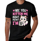 17th Birthday Girls 17yr 17 Year Old Kitten Cat Bday  Durable T-Shirt
