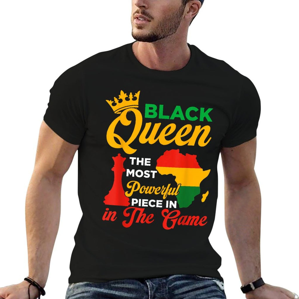 Black Queen Chess Powerful Piece In The Game Juneteenth  Affordable Price T-Shirt