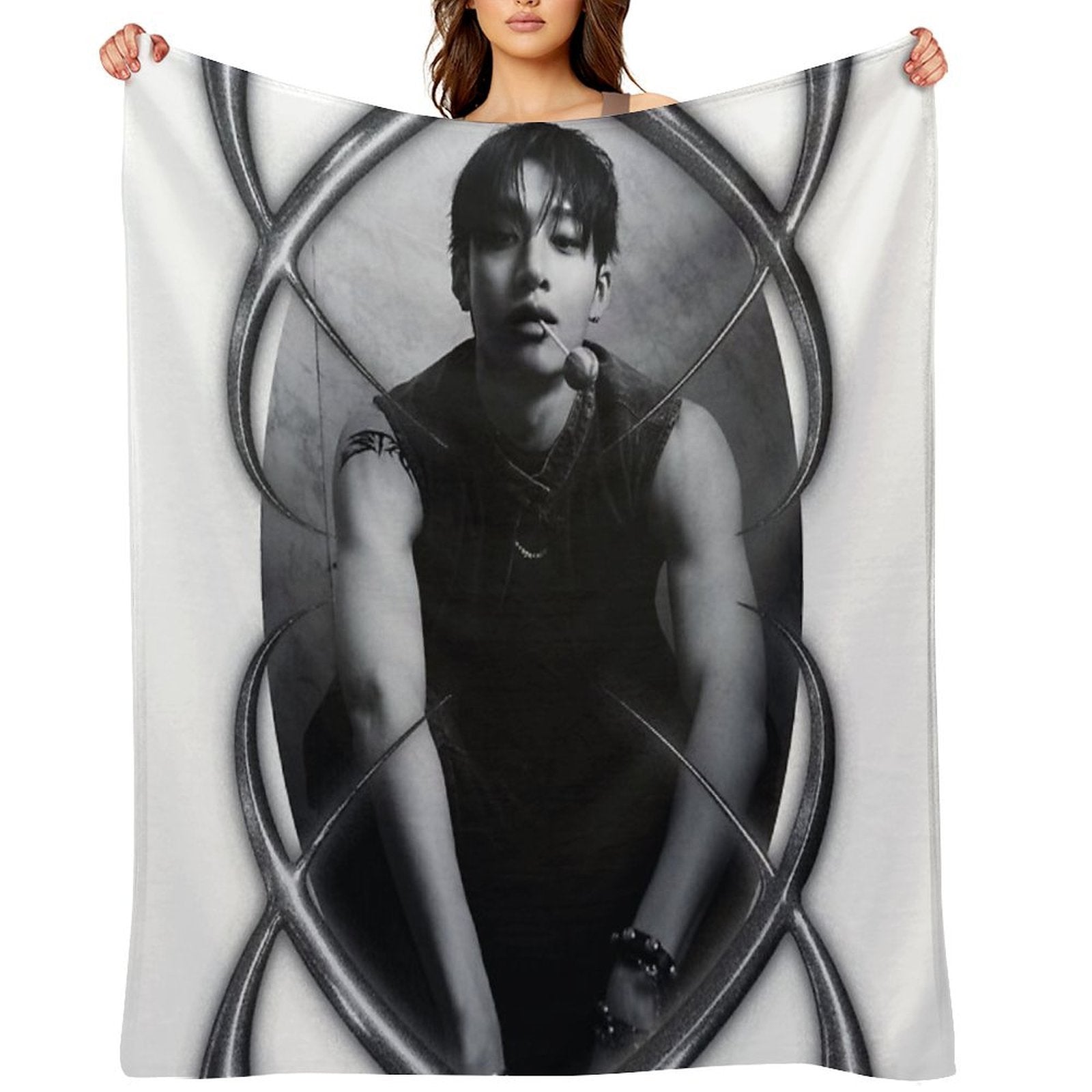 Stray Kids Bang Chan Anti-pilling Throw Blanket