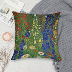 Flower Garden Klimt Soft Gift Ready Throw Pillow