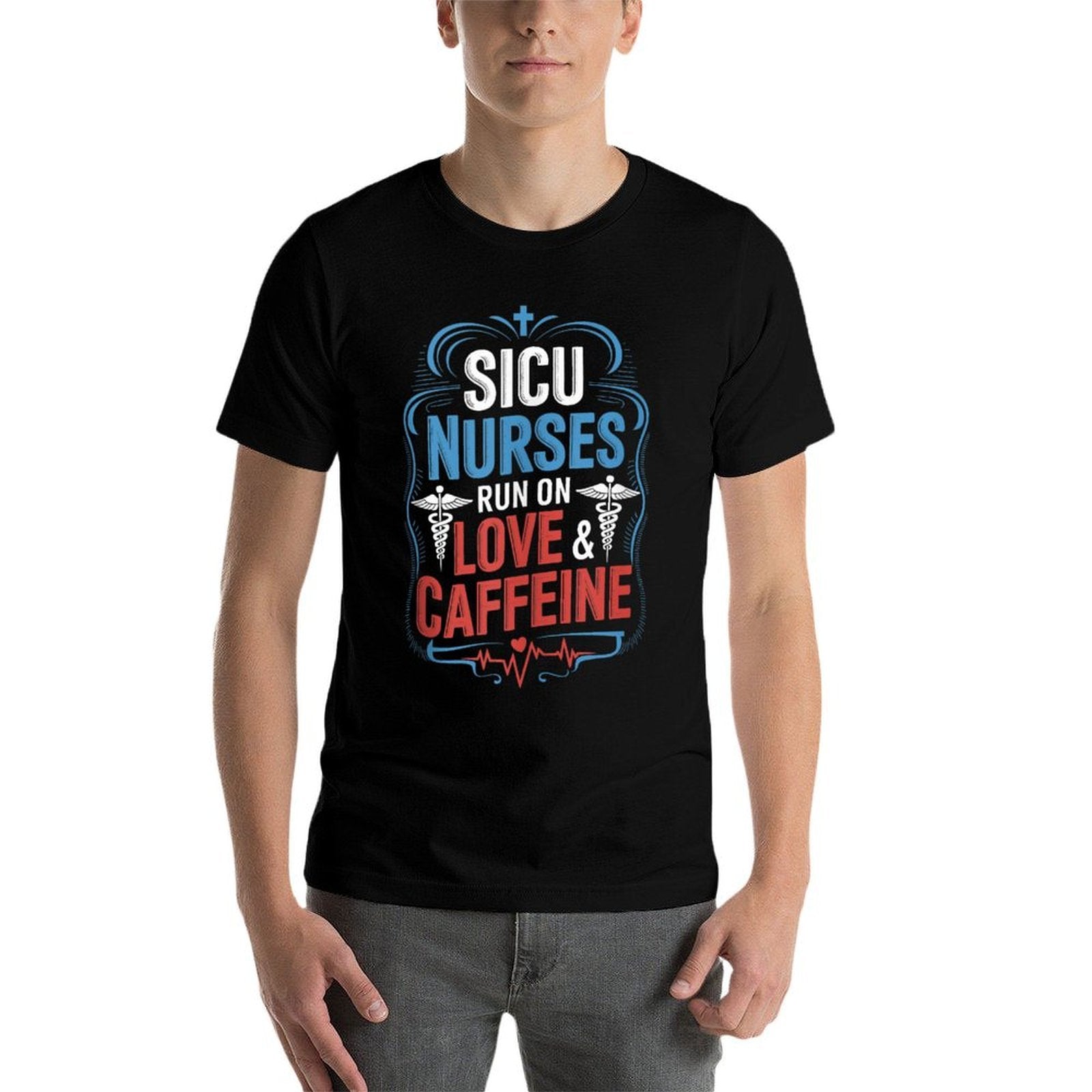 Medical SICU Nurse Design for Surgical Intensive Care Unit  High-quality Stitching T-Shirt