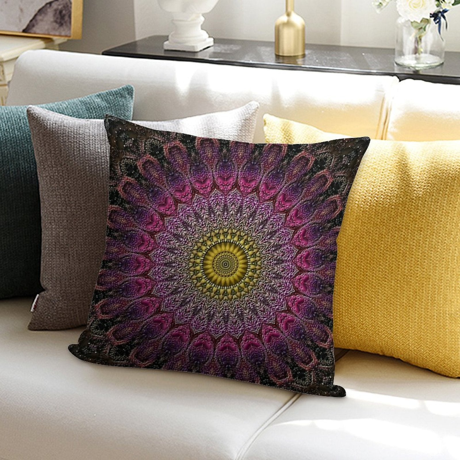 Mandala 15 Soft Multiple Sizes Throw Pillow