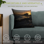 Bamburgh Castle - Sunrise Soft Multiple Sizes Throw Pillow